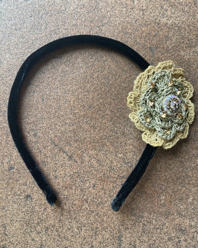 Diadema terciopelo y Flor