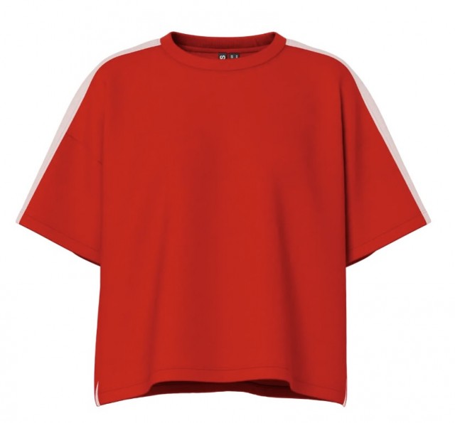 CHILLI sudadera corta rojo/rosa