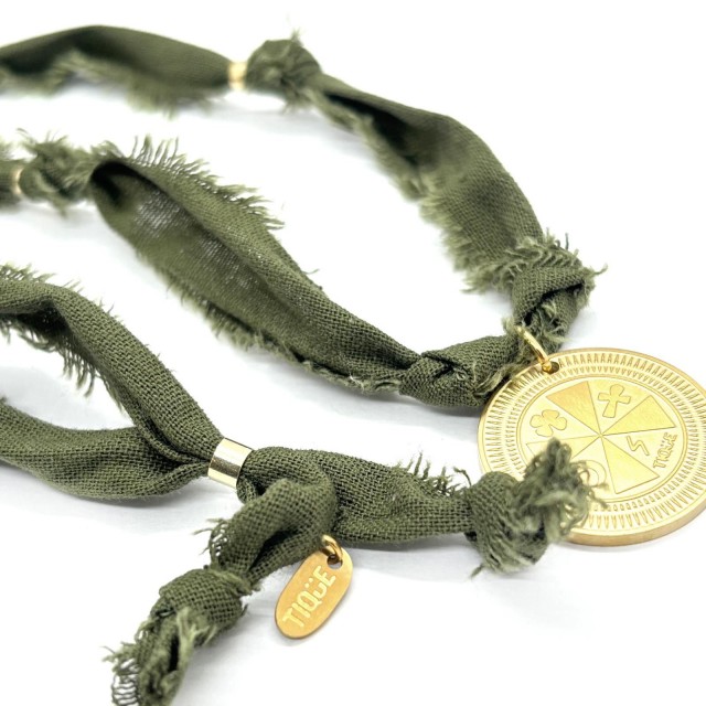 MEDALLION TALISMÁN CINTA caqui