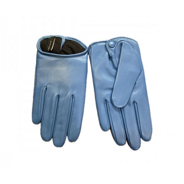 Guantes cortos piel azul