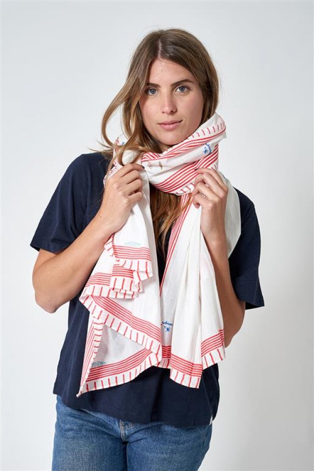 Fular estampado playa