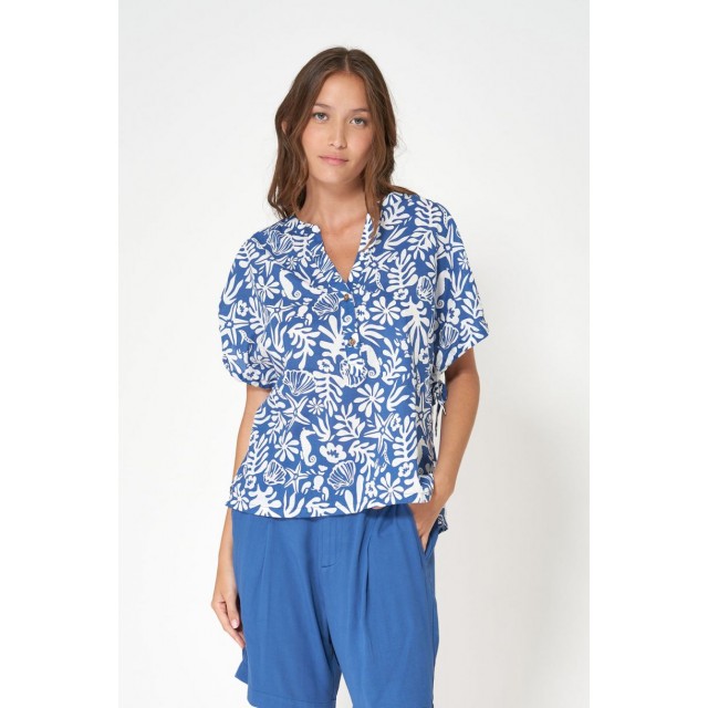 Blusa algas azul