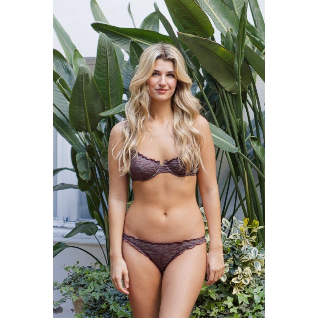 Bikini Aro Frunces Savanna Zebra