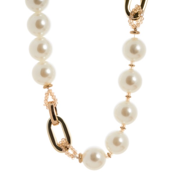 Collar anillas perlas