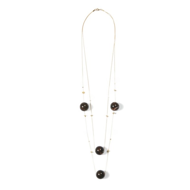 Collar bola marrón