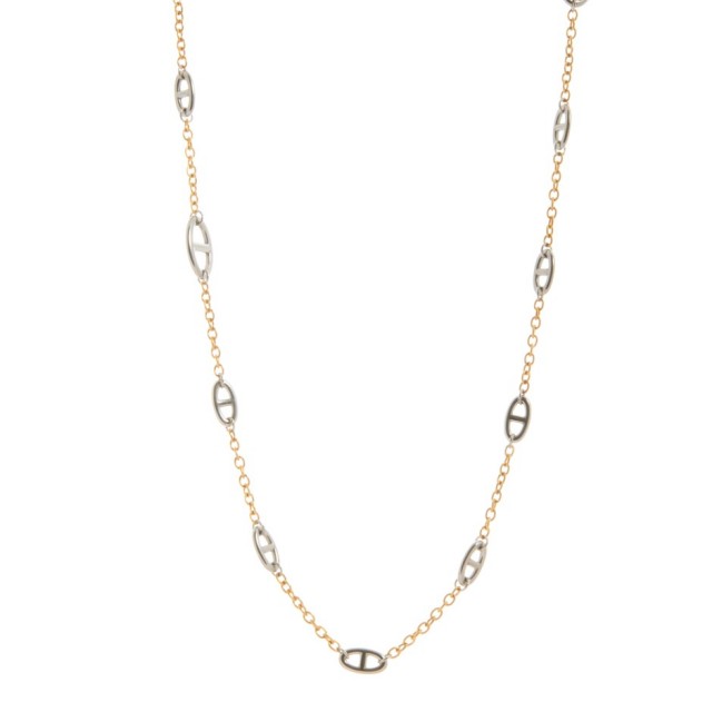 Collar Greece dorado y plateado