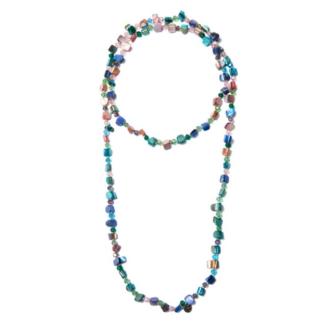 Collar long azul