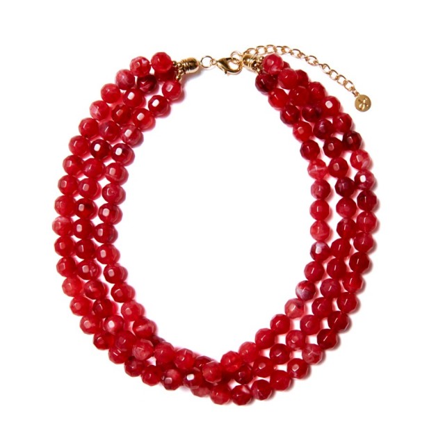 Collar lux rojo