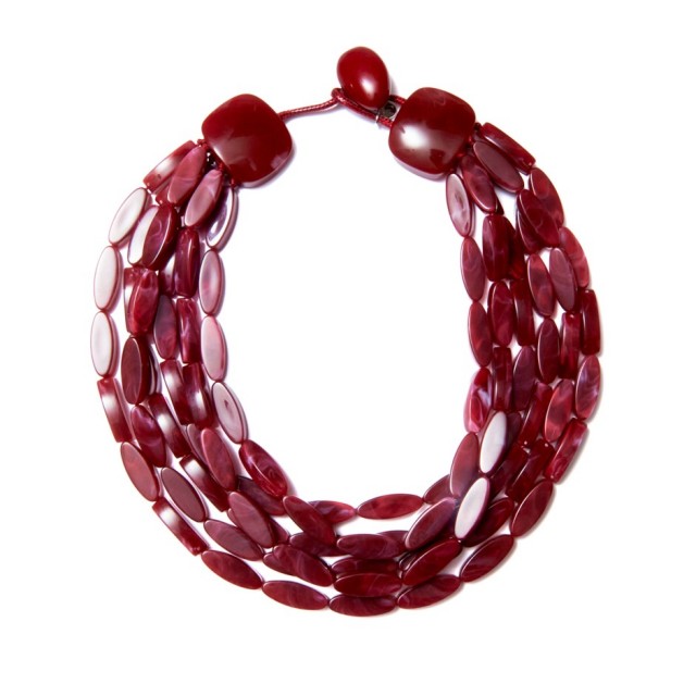Collar marfil rojo