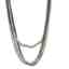 Collar multi cadenas plateado