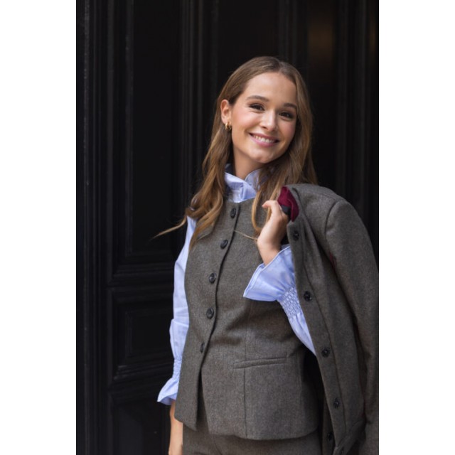 Chaleco Estructura Espiga Marrón