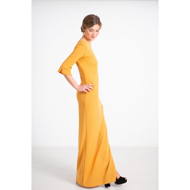 Vestido Party «Asimétrico» Ocre