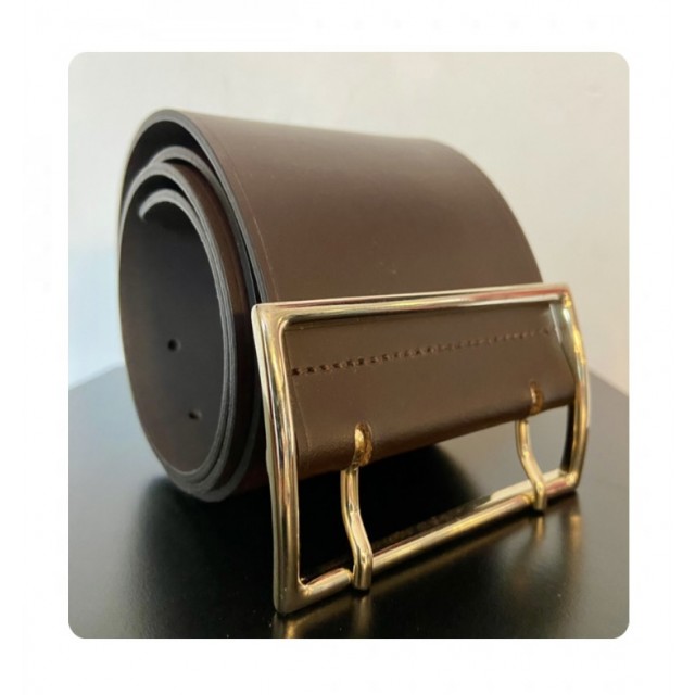 Cinturón doble cierre marrón