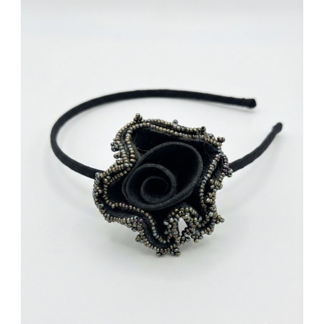 DIADEMA FLOR NEGRA