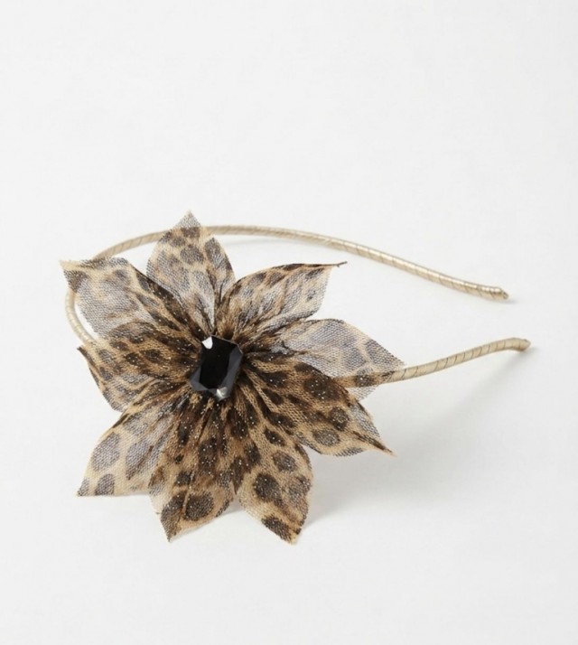 DIADEMA FLOR LEOPARDO