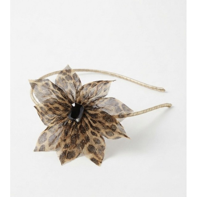 DIADEMA FLOR LEOPARDO