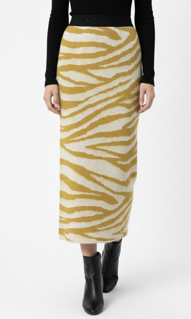 Falda midi Animal Print