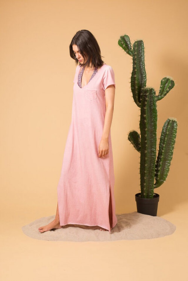 Vestido Largo Algodón Pocket