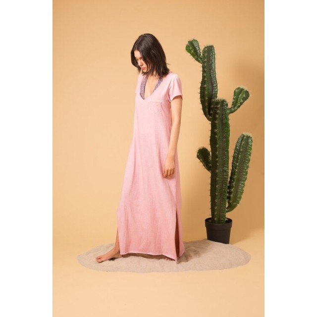 Vestido Largo Algodón Pocket