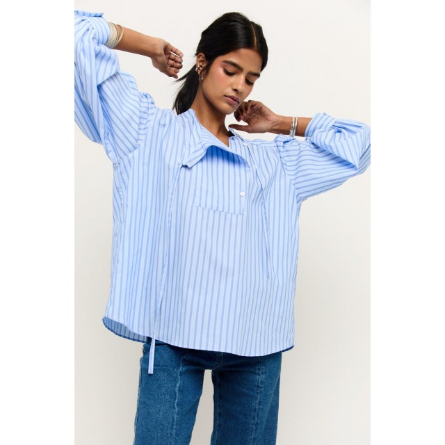 CAMISA ASILAH RAYAS AZUL