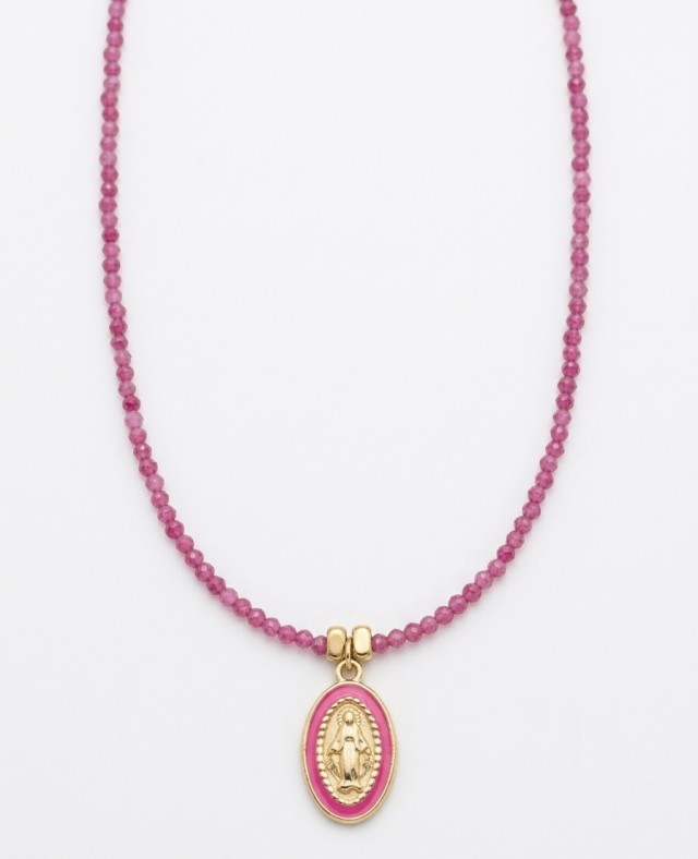 Colgante La Milagrosa Fucsia