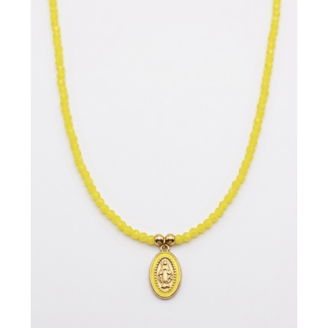 Colgante La Milagrosa Amarillo