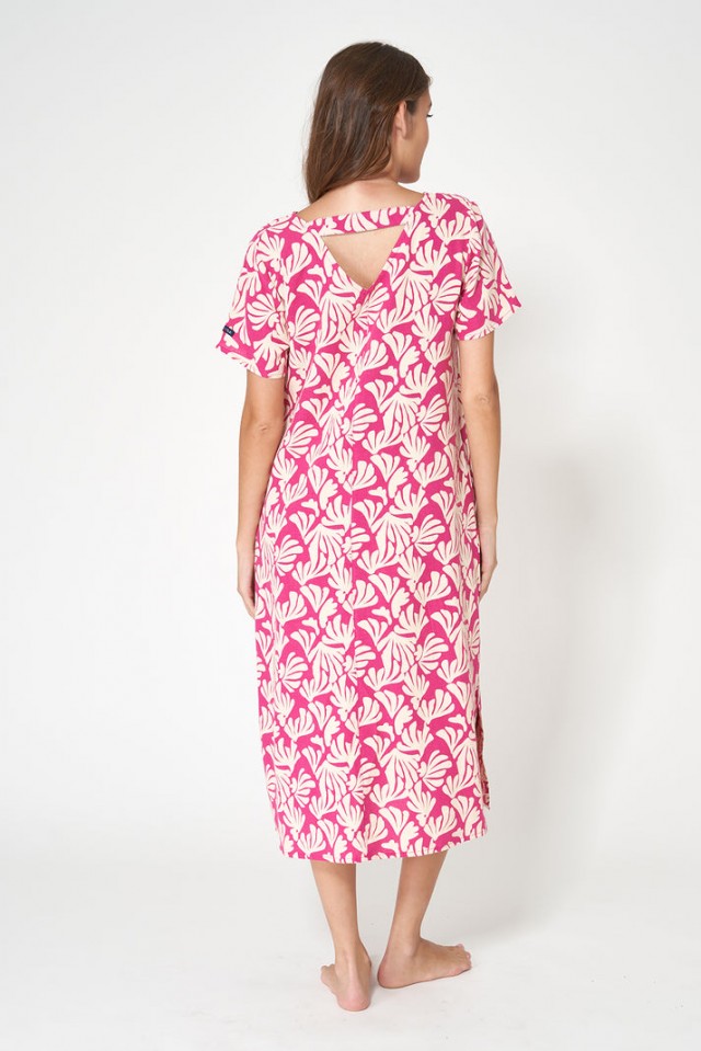 Vestido lino estampado