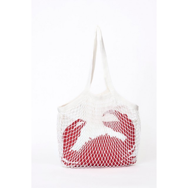 Bolso de red con cangrejo