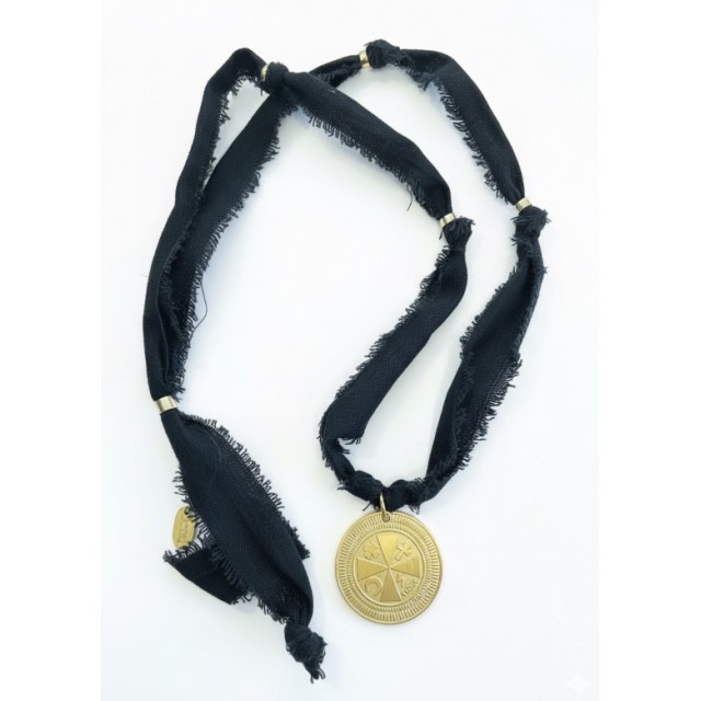 MEDALLION TALISMÁN CINTA negro