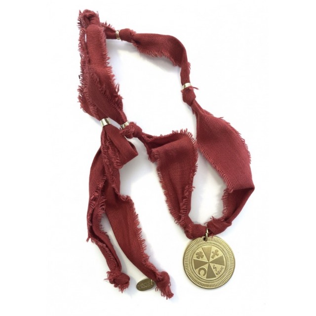 MEDALLION TALISMÁN CINTA rojo