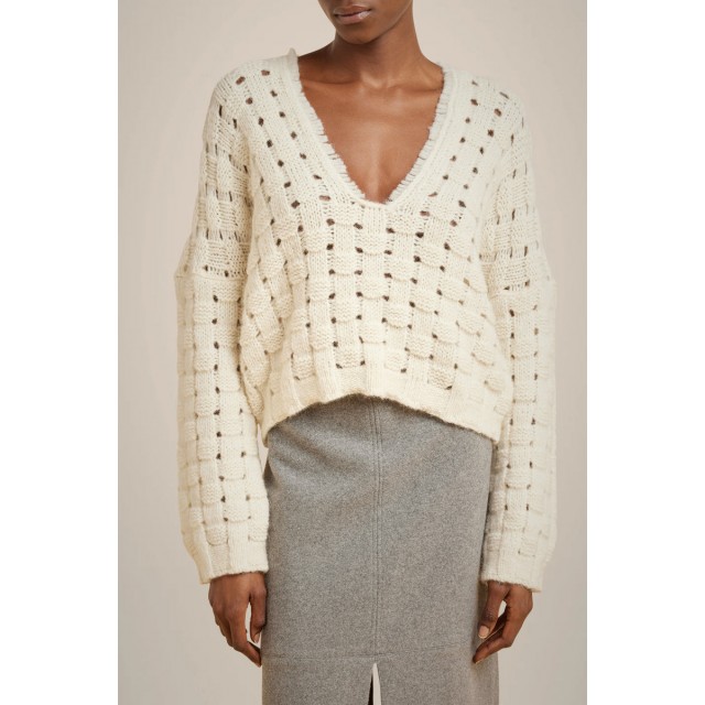 JERSEY DE CUELLO EN V DE PUNTO