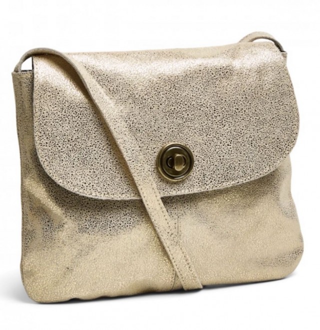 TOTALLY leather bag gold