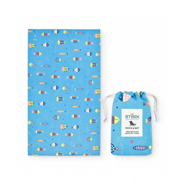 TOALLA DOCK & BAY PECES REVERSIBLE L