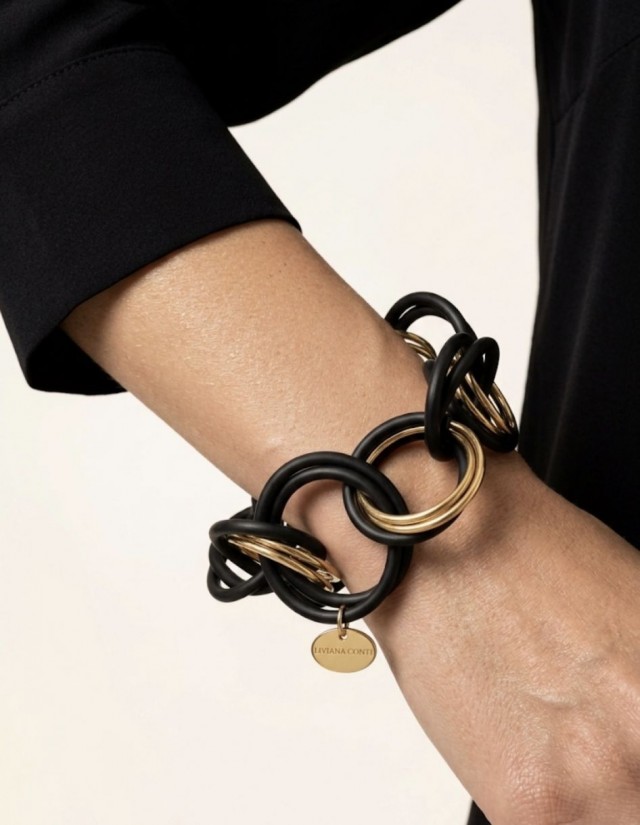 Pulsera caucho círculos