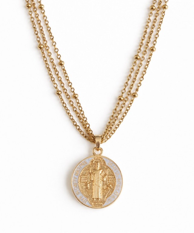 Medalla San Benito Blanco