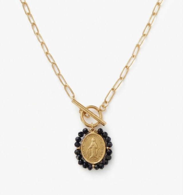 Medalla La Milagrosa cadena negro