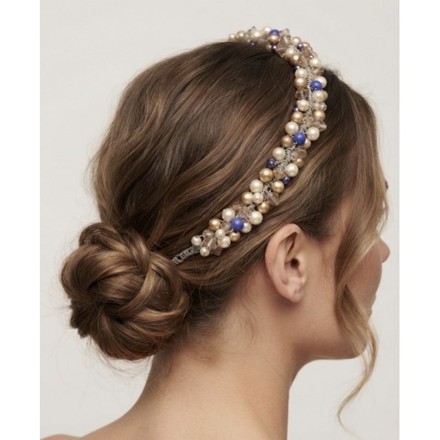 DIADEMA PERLAS Y BOLITAS