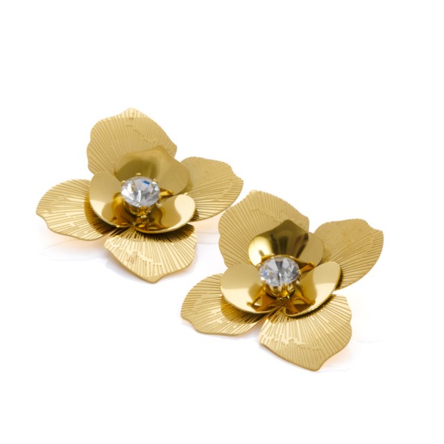 Pendiente central park dorado