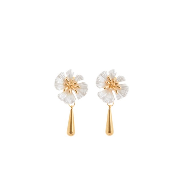 Pendiente corfú flor