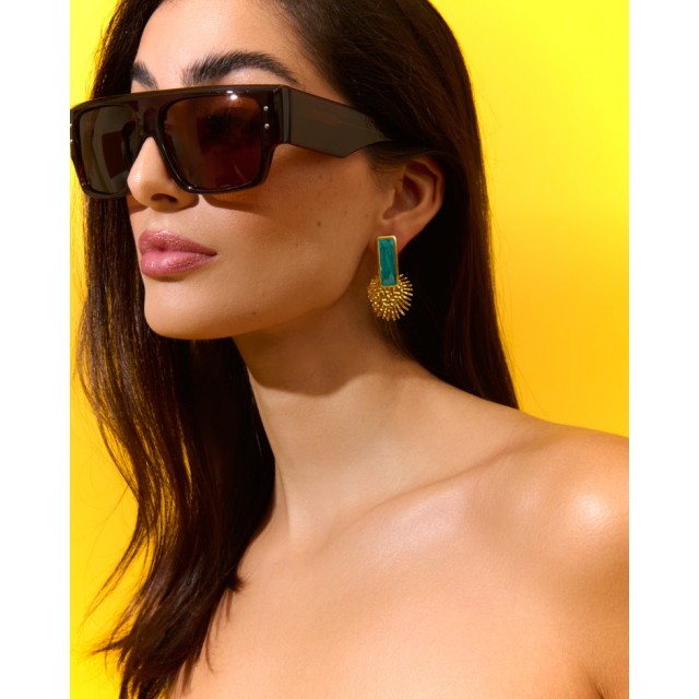 Pendiente Creta sol verde