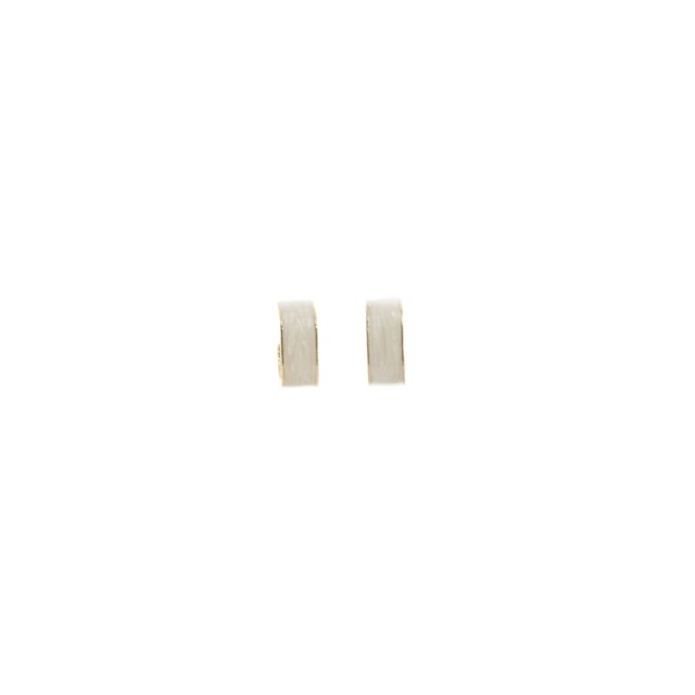 Pendiente esmaltado cuad beige