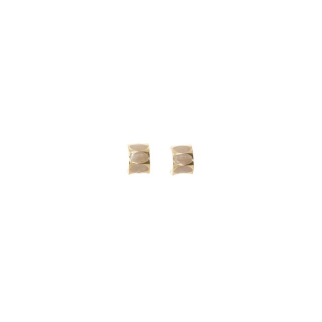 Pendiente esmaltado rueda beige