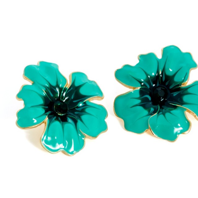 Pendiente Samos flor azul