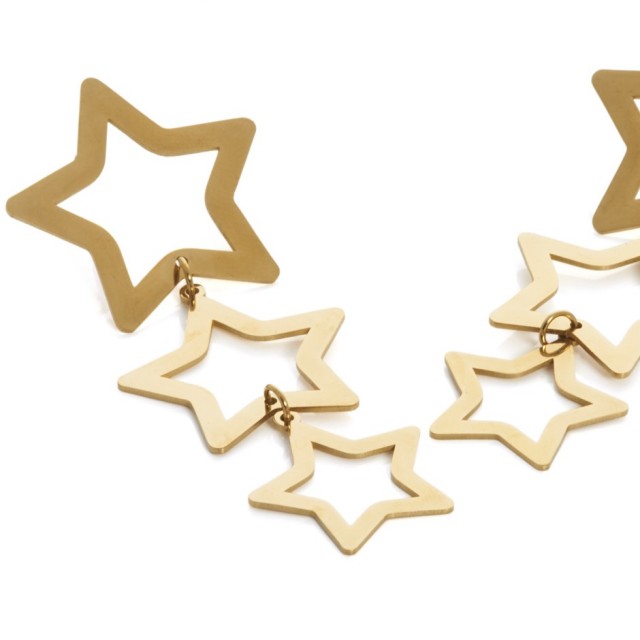 Pendiente segla trío star dorado