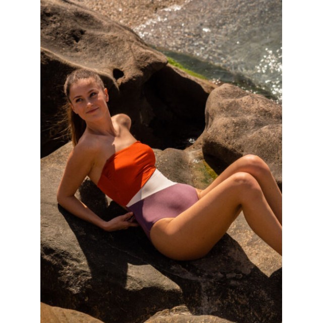 Traje de Baño Cortes Tricolor