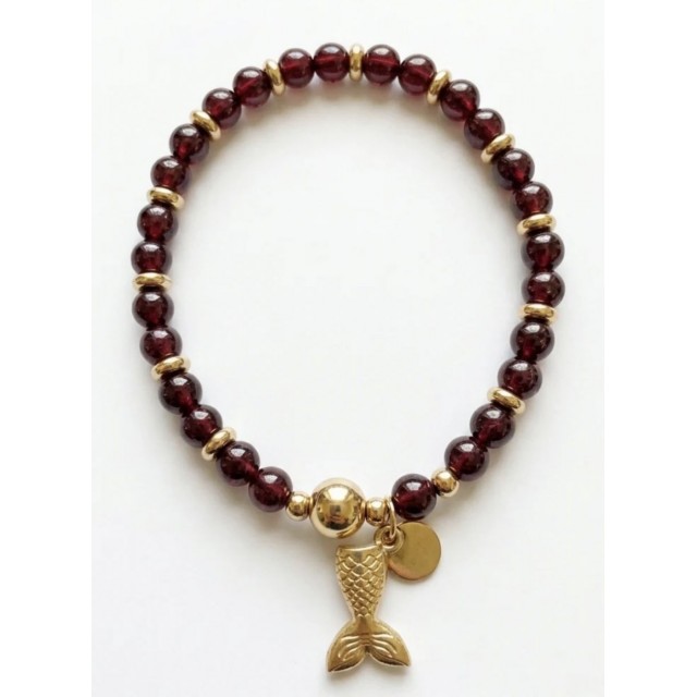 Pulsera bolitas burdeos PEZ