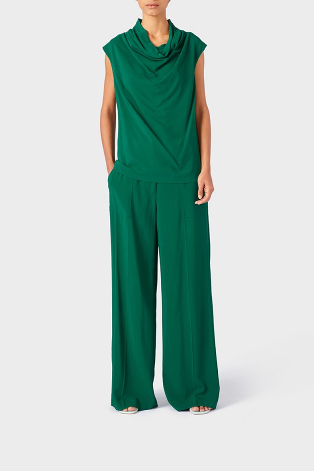 Pantalón fluido verde