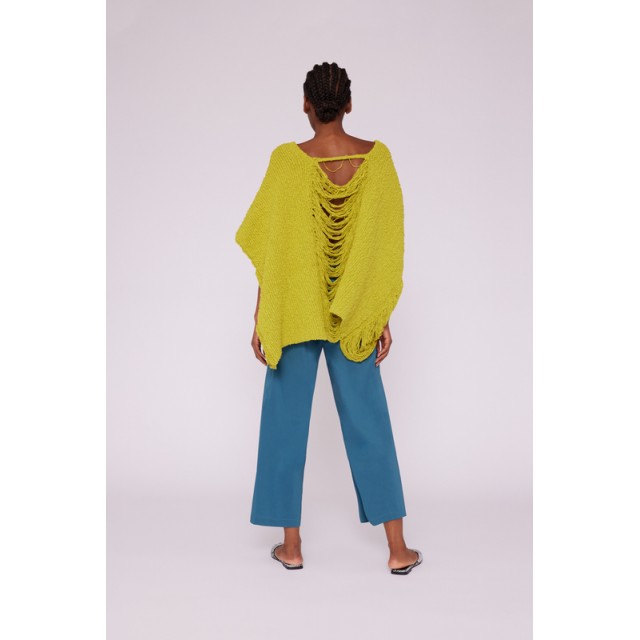 Cárdigan verde oversize