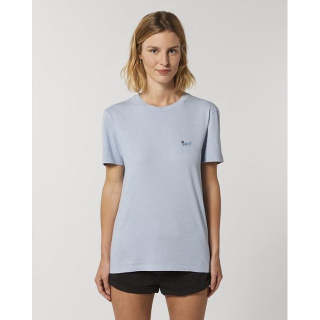 Camiseta Azul Vintage Perro Salchicha