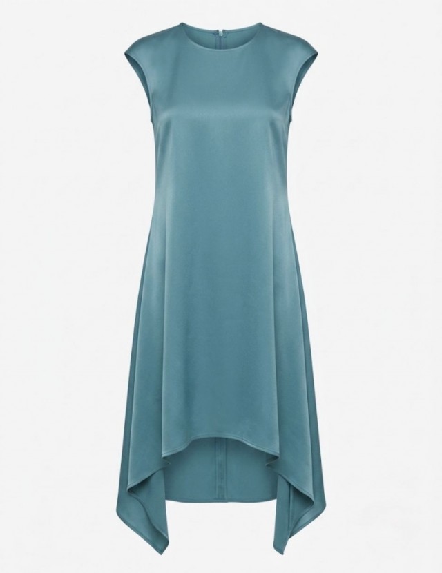VESTIDO ASIMÉTRICO SATINADO